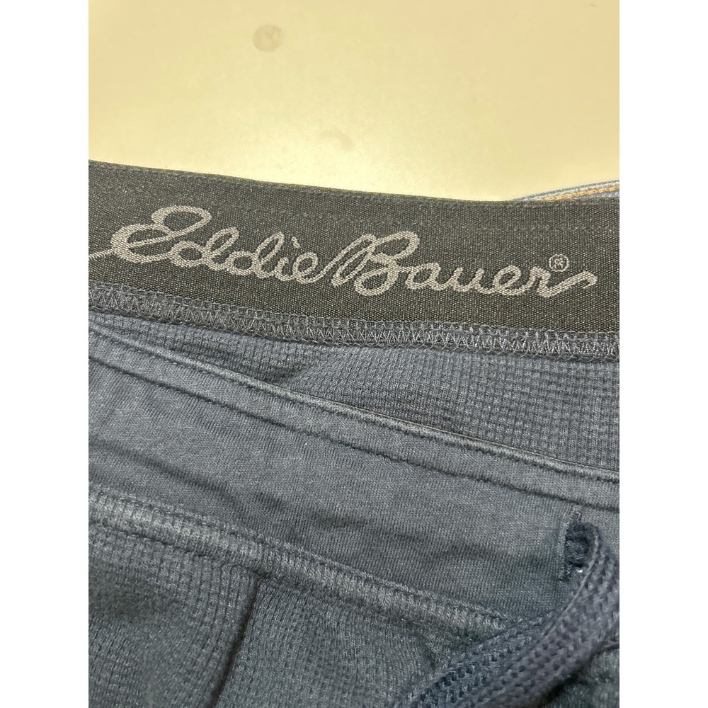 Eddie Bauer Lounge‎ Mens XL Shorts Blue Knit Drawstring Casual Activewear - Picture 3 of 5